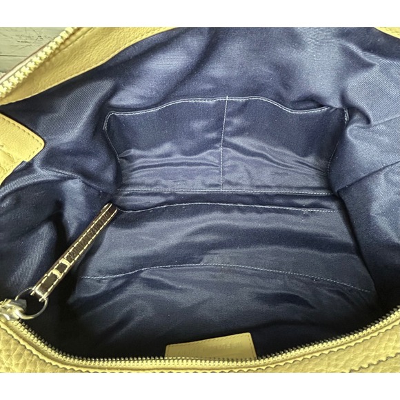 Coach Chelsea Satchel Cream Brown Pebbled Leather Handbag F10887 - Picture 9 of 10